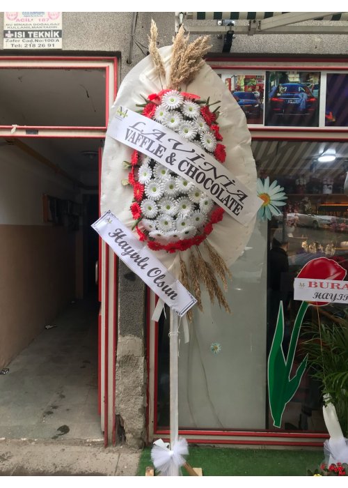 Açılışlara özel yapay çelenk 